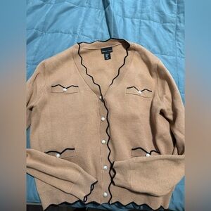 Women's Tan Cardigan Sweater